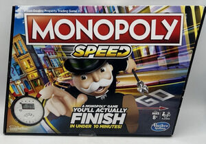 Monopoly Speed Board Game Hasbro Fast Trading Family Party Game New